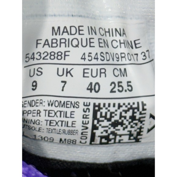 Converse Chuck Taylor All Star Black Purple Cartoon Owl AOP Shoe Sneaker Women 9 - Picture 9 of 9